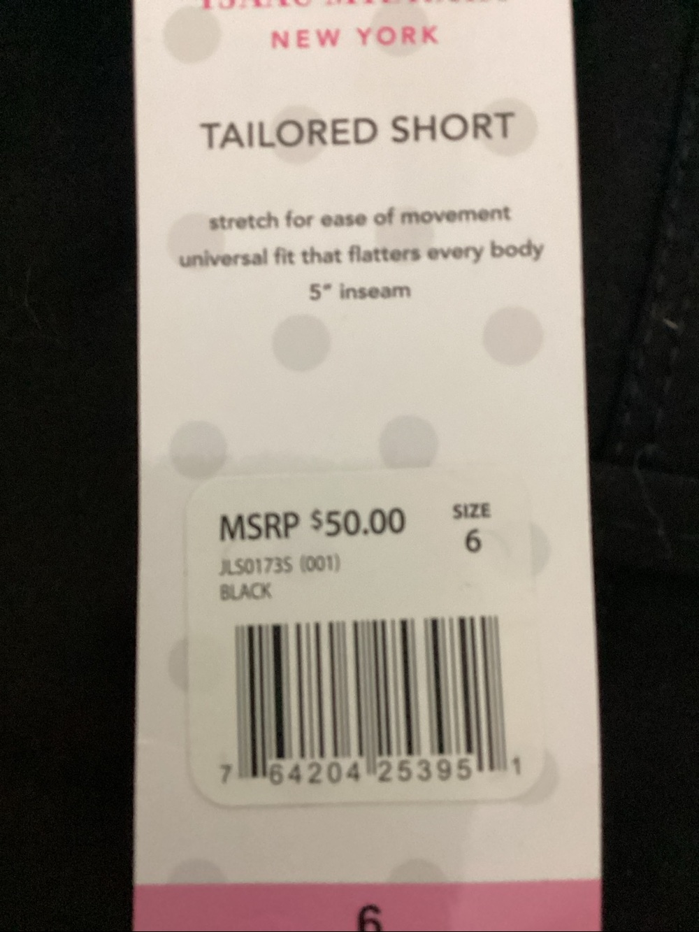 Isaac Mizrahi NY - 5" Inseam Stretch Tailored Trouser Shorts - black - new - Picture 7 of 7